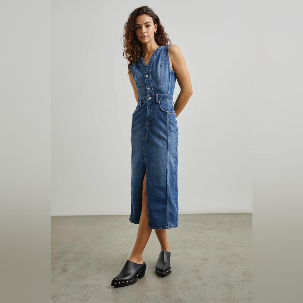 Rails Westwood Denim Dress M - Picture 4 of 10